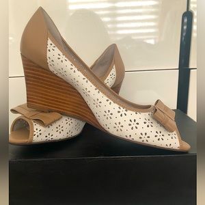Open Toe Wedge Pump by Adrienne Vittandini